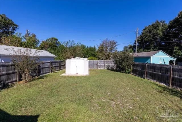 a house view with a garden space