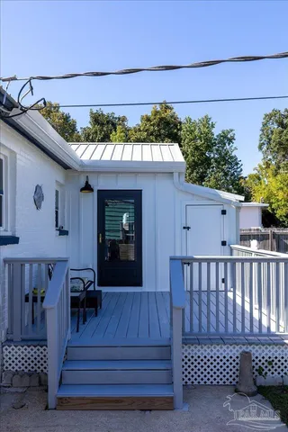 a view of a house with a deck