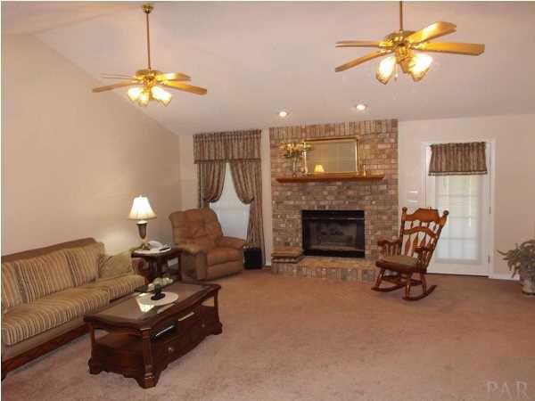 848 Williams Ditch Road Cantonment, FL 32533 - Photo 4 of 25 Living room with gas fireplace