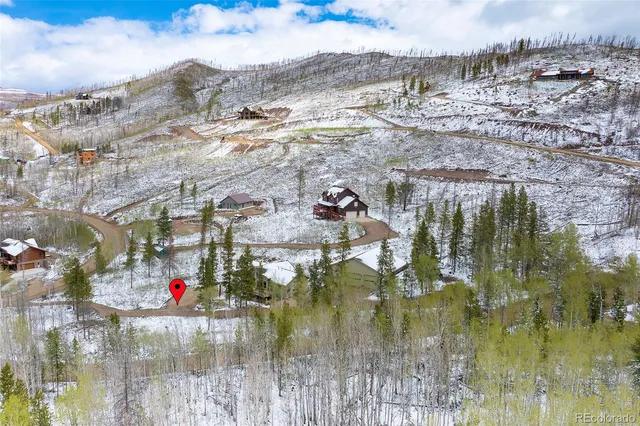a view of water with a mountain