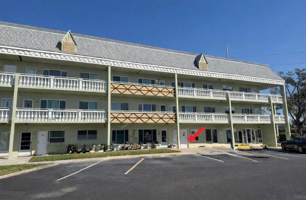 a front view of multi story building