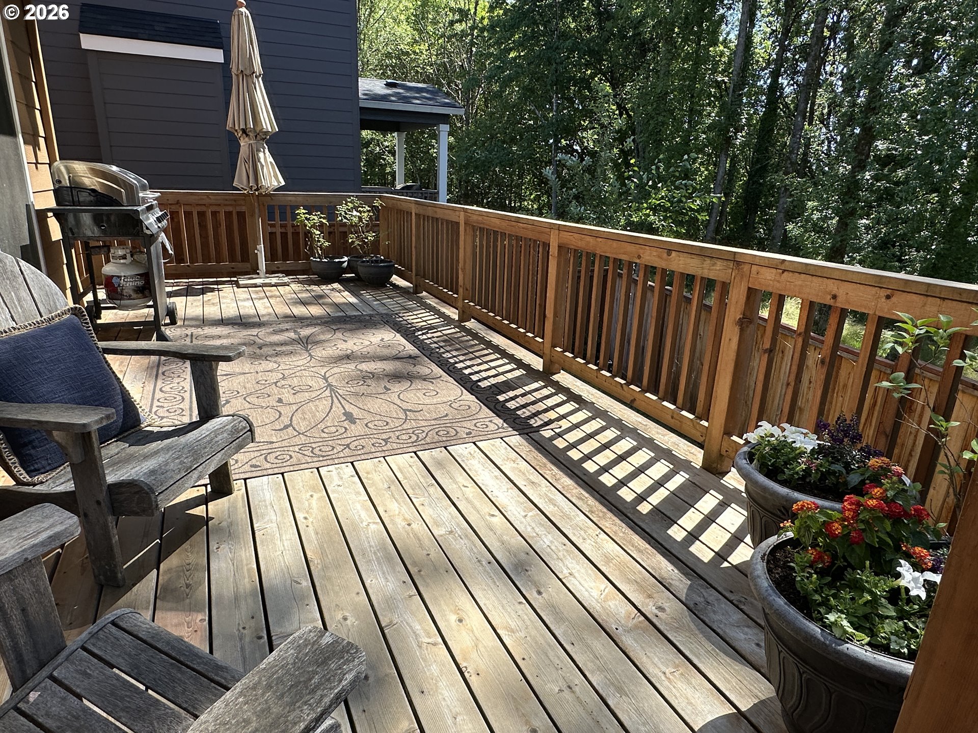 59290 Forest Trail Circle St. Helens, OR 97051 - Photo 29 of 33 a view of balcony with wooden floor