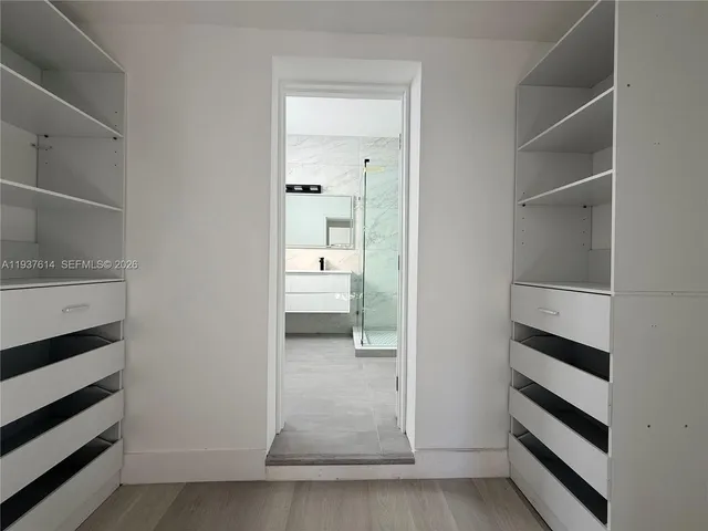 a view of closet area