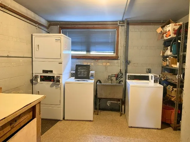 a bathroom with a mirror