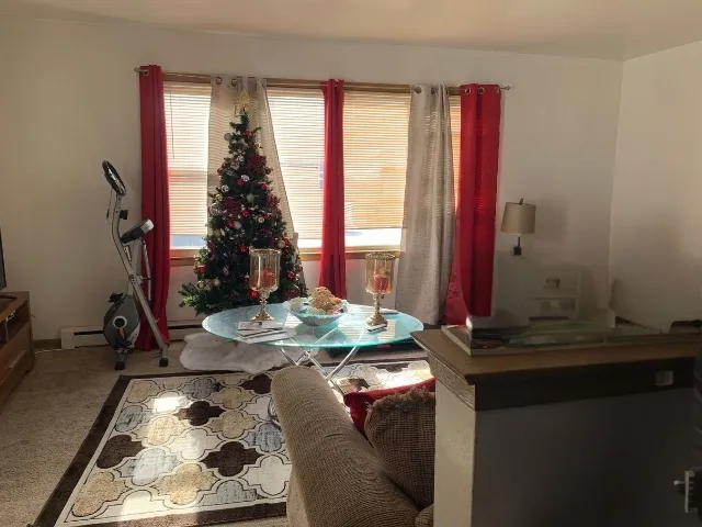 a room with furniture and window