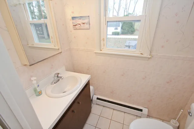 a bathroom with a sink and a toilet