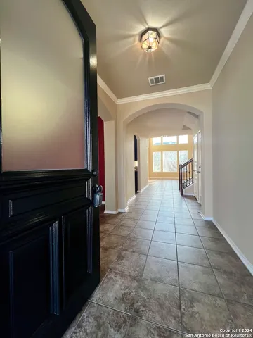 a view of livingroom with hardwood floor and ceiling fan
