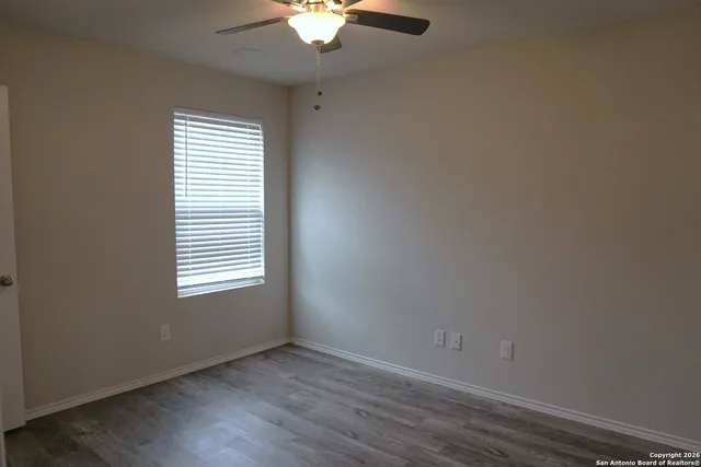 an empty room with a window