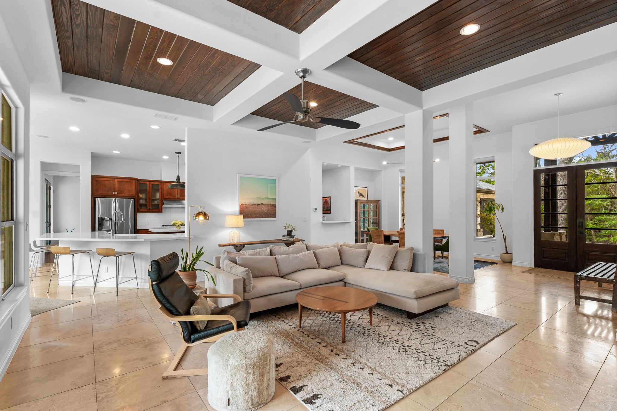 9514 San Lucas Road Austin, TX 78737 - Photo 5 of 38 a living room with furniture and a wooden floor