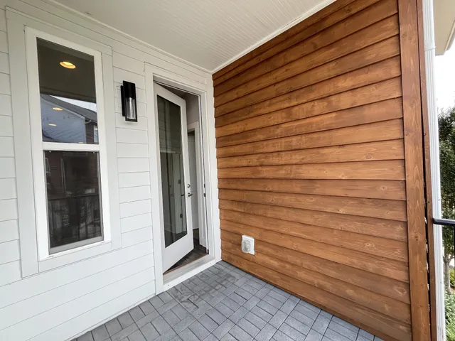 a view of front door of house