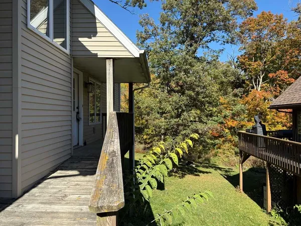 a view of a porch
