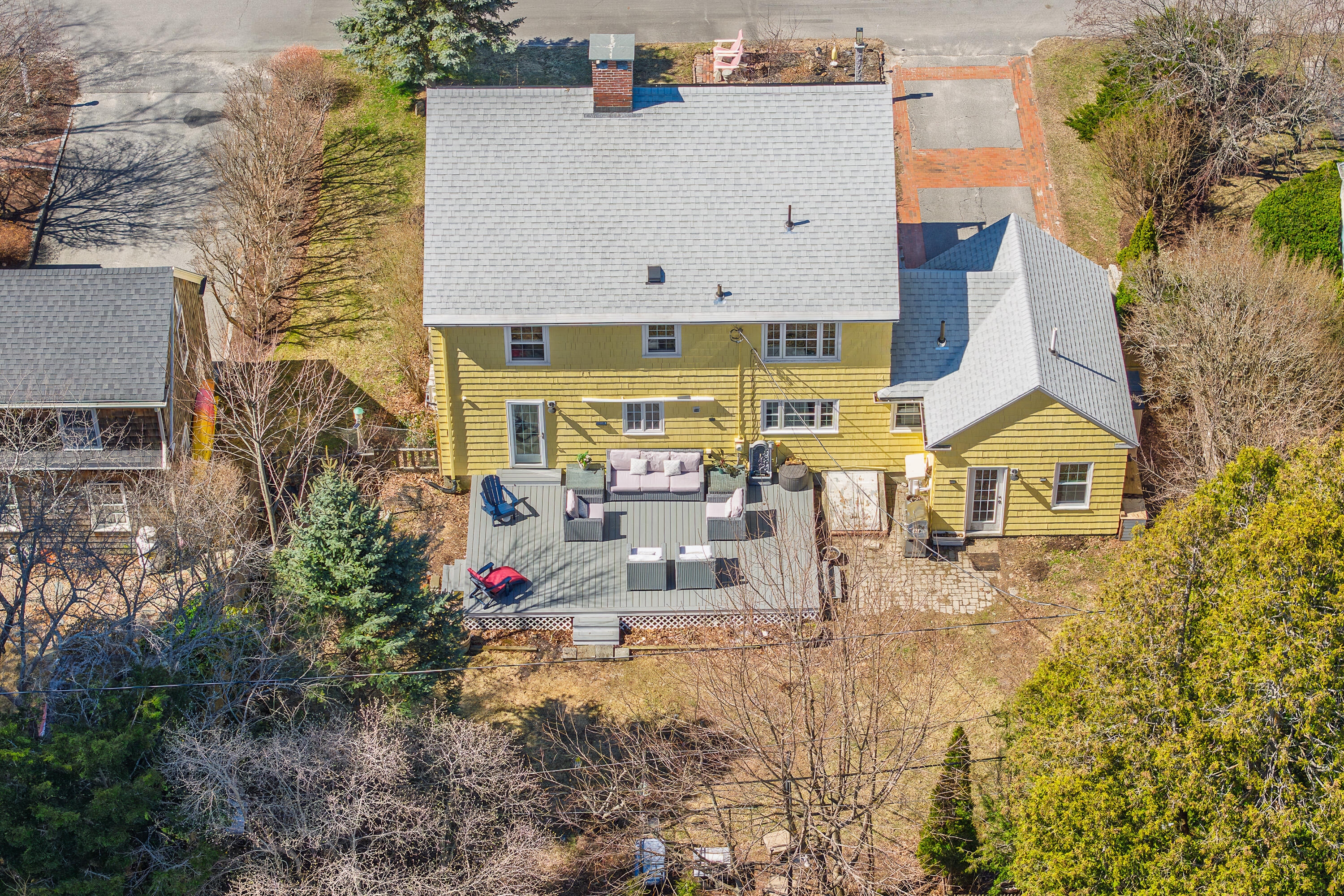 12 Reg Roc Road Falmouth, ME 04105 - Photo 57 of 75 Aerial view of Backyard