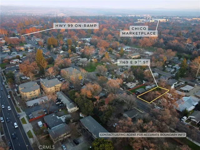 an aerial view of a city