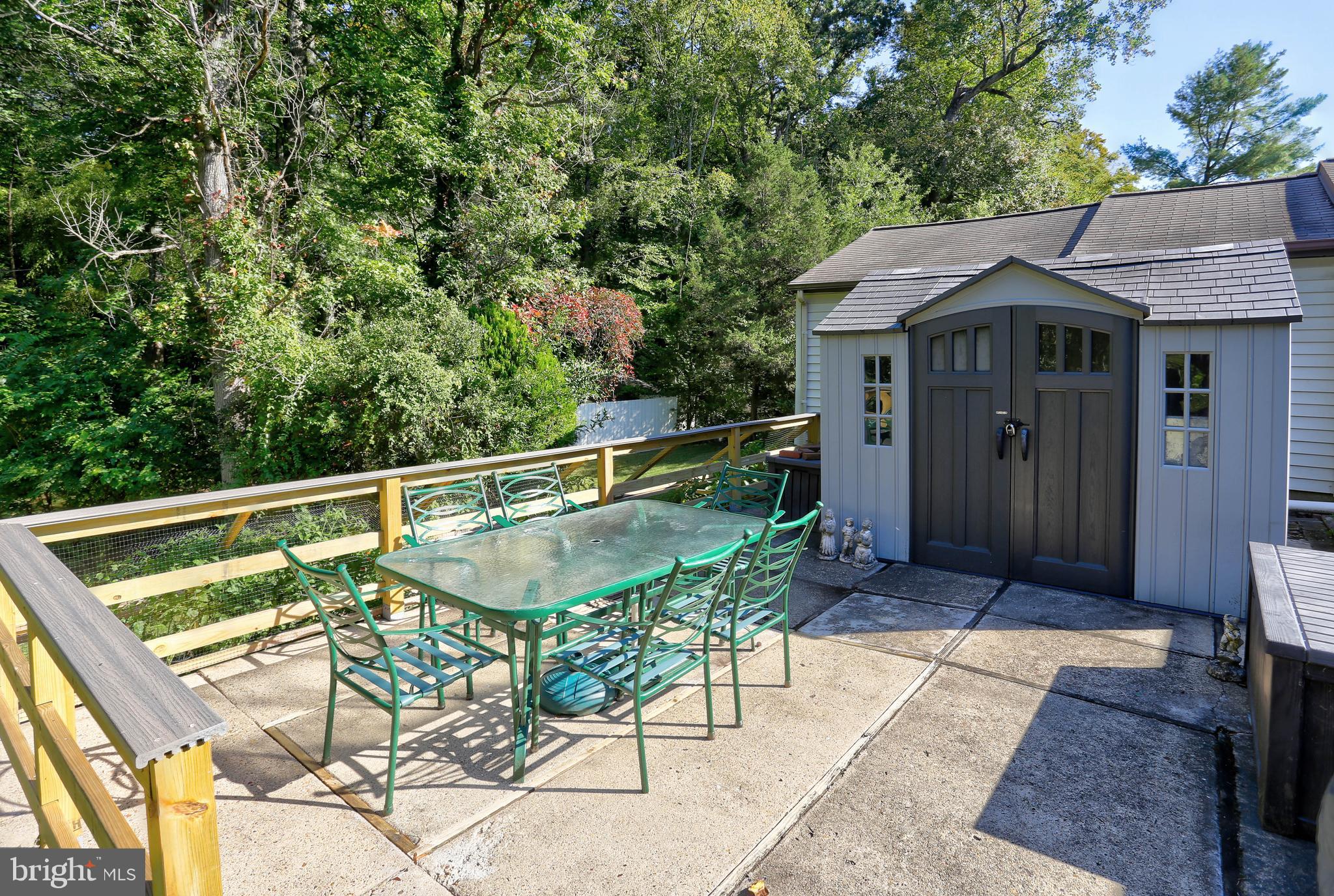 9110 Montpelier Drive Laurel, MD 20708 - Photo 24 of 30 a roof deck with table and chairs and potted plants