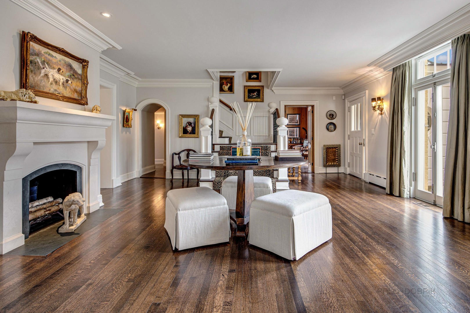 Undisclosed Address Lake Forest, IL 60045 - Photo 15 of 75 a living room with fireplace furniture and a wooden floor