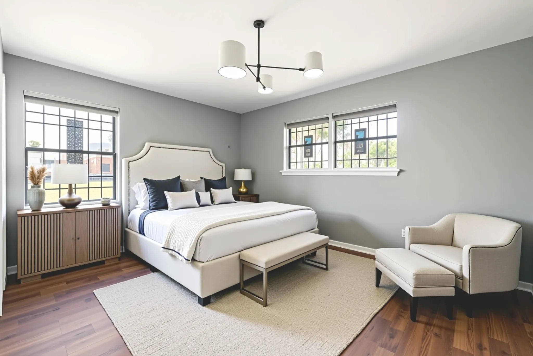 6515 Ashton Street Houston, TX 77091 - Photo 6 of 32 a bed room with a bed and a couch