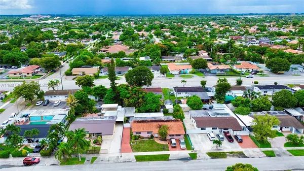 an aerial view of multiple house