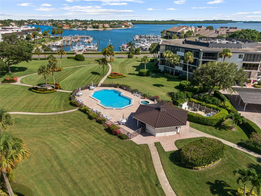 1001 Bay Road, Unit 302 Vero Beach, FL 32963 - Photo 30 of 31 an aerial view of a house with a garden