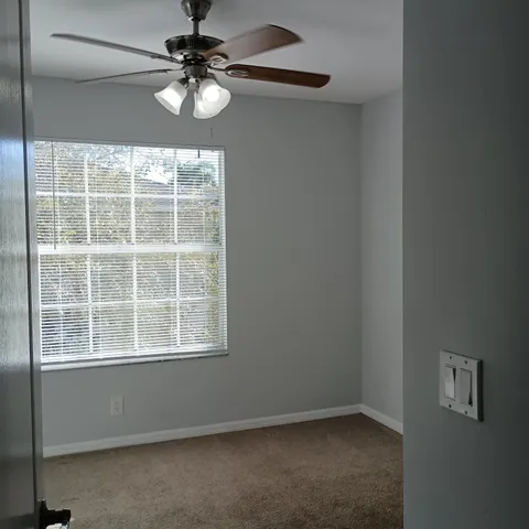an empty room with a window