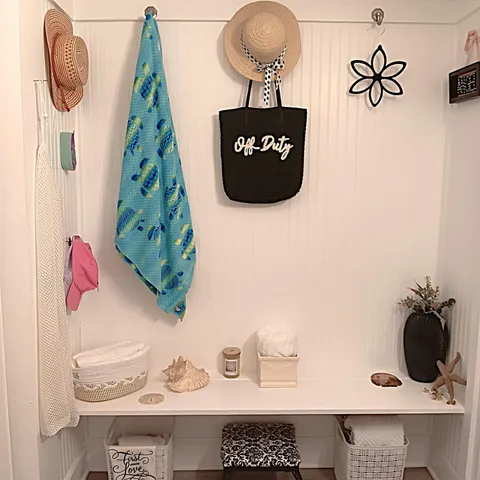 a view of a lake with a yard