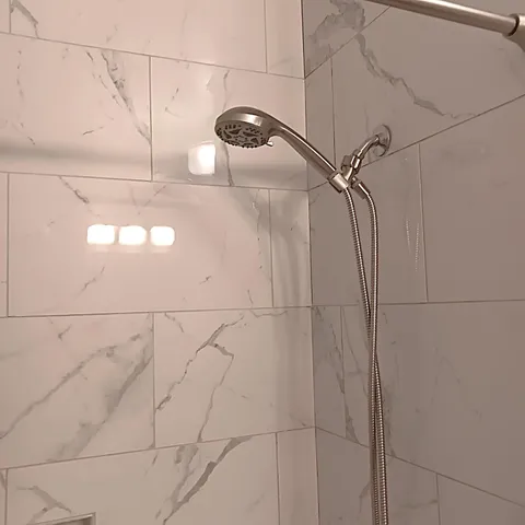 a view of a lake with a yard