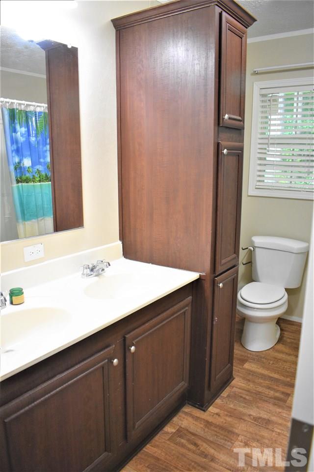 12741 Hilden Road Rougemont, NC 27572 - Photo 22 of 25 a bathroom with a sink and a mirror