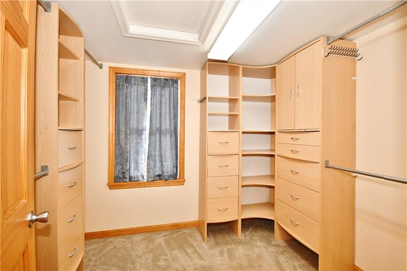 1154 Sugar Run Road Venetia, PA 15367 - Photo 19 of 24 Master bedroom, walk-in closet with built-in shelves.