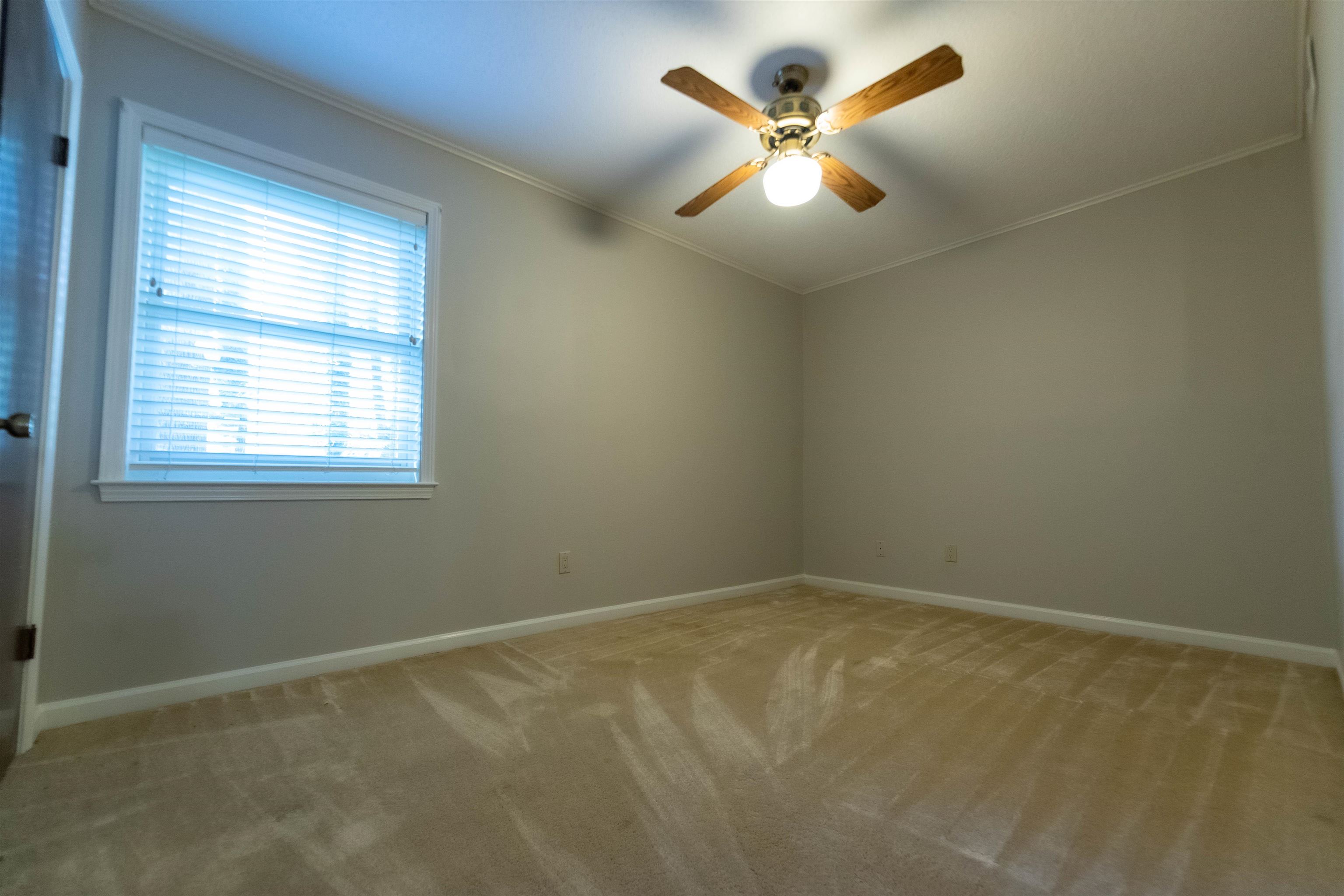 653 Oak Wild Cove Collierville, TN 38017 - Photo 18 of 20 Carpeted spare room with ceiling fan and crown molding