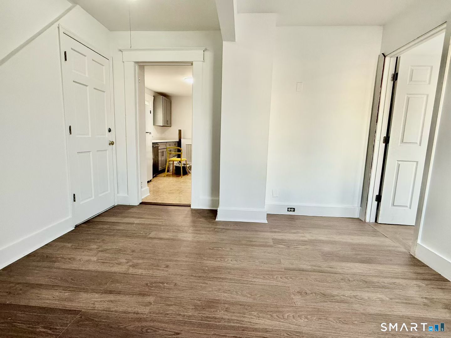 60 Stephen Street Stamford, CT 06902 - Photo 10 of 29 From 2nd Floor Office look towards Living Room, 1st Floor door, Kitchen, and Bedroom#3