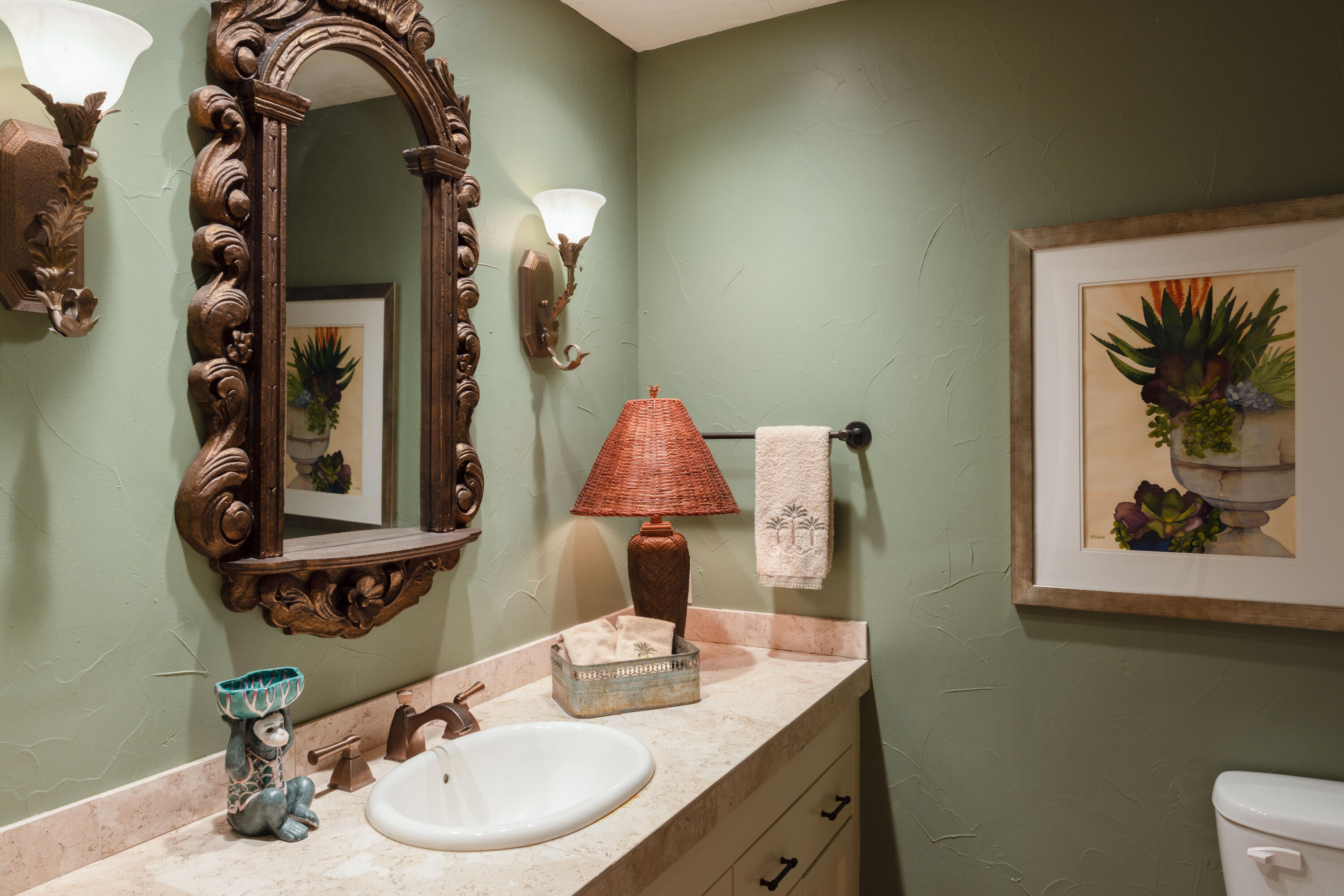 40162 Vía Del Oro Rancho Mirage, CA 92270 - Photo 16 of 34 a bathroom with a sink and a mirror