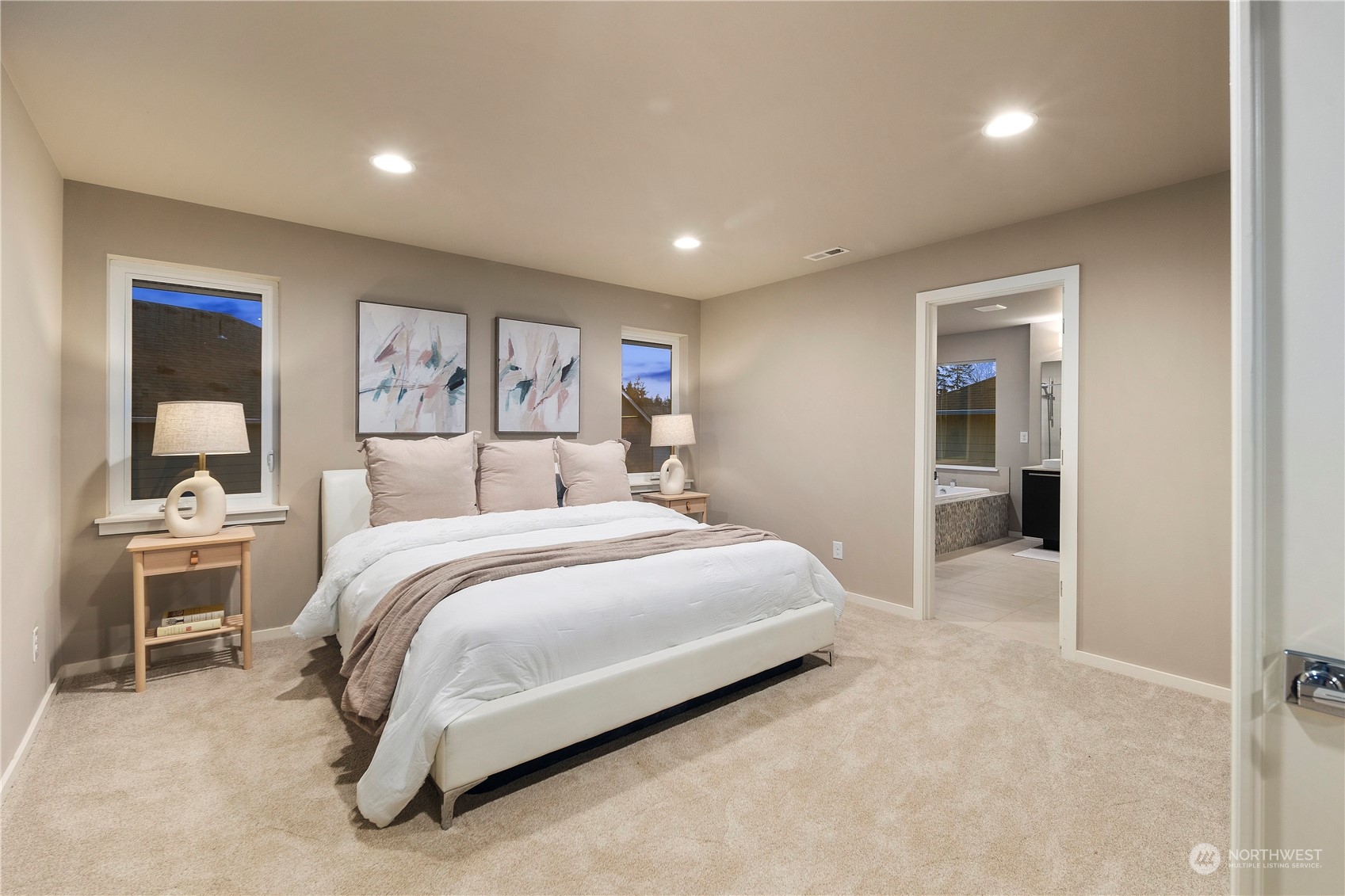 4108 171st Street Southeast Bothell, WA 98012 - Photo 20 of 40 a spacious bedroom with a bed and a desk