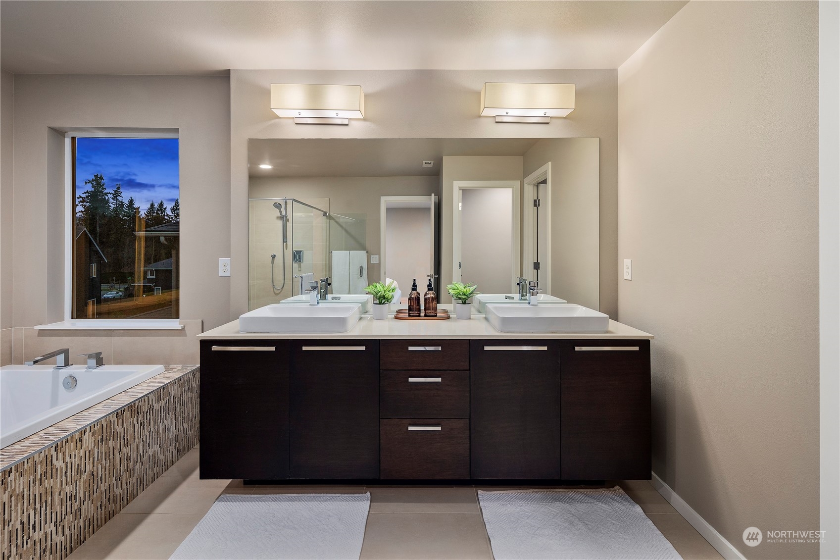 4108 171st Street Southeast Bothell, WA 98012 - Photo 22 of 40 a bathroom with a sink vanity and a mirror