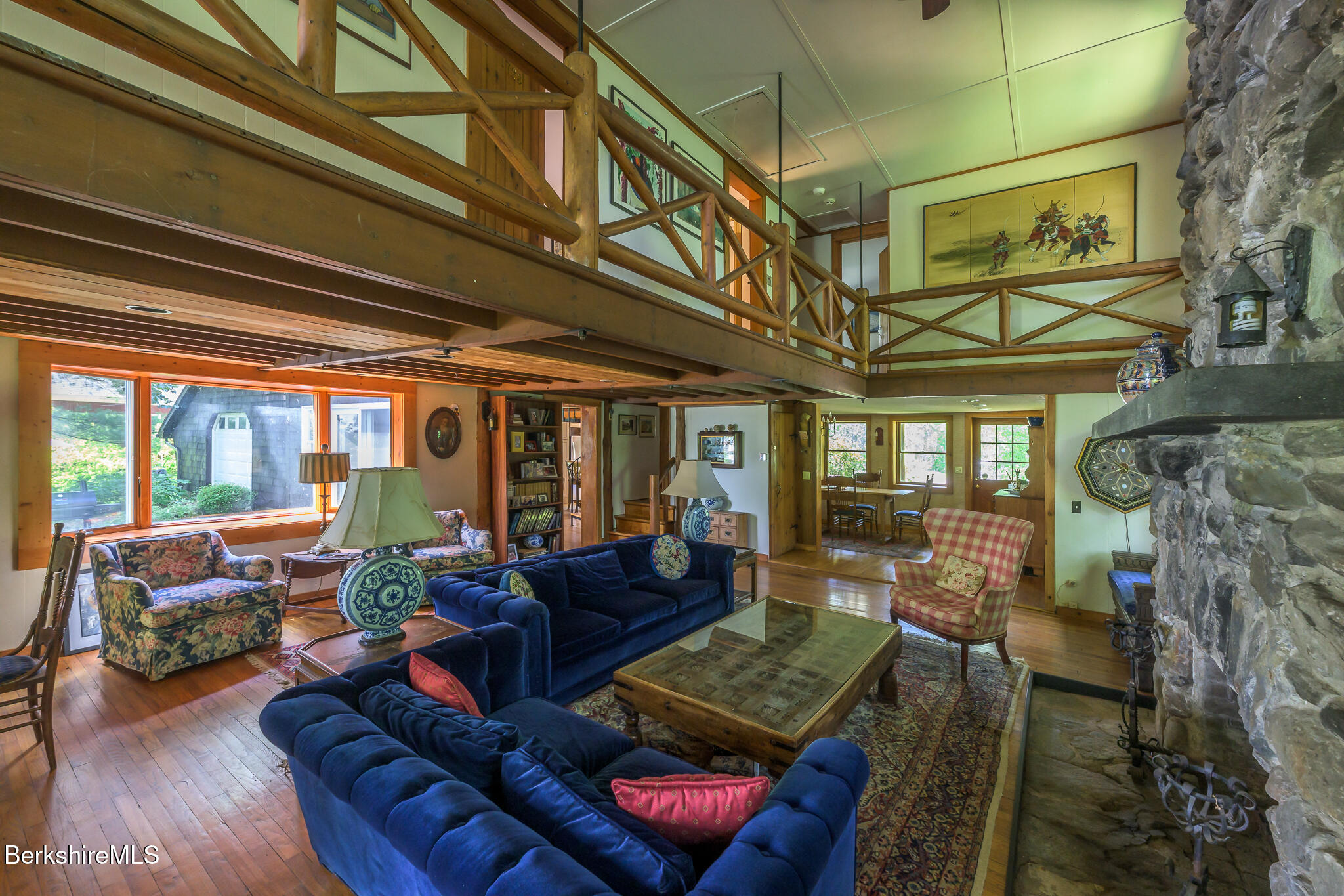 144 Shore Road Richmond, MA 01201 - Photo 25 of 44 Living Room with Upper Walkway