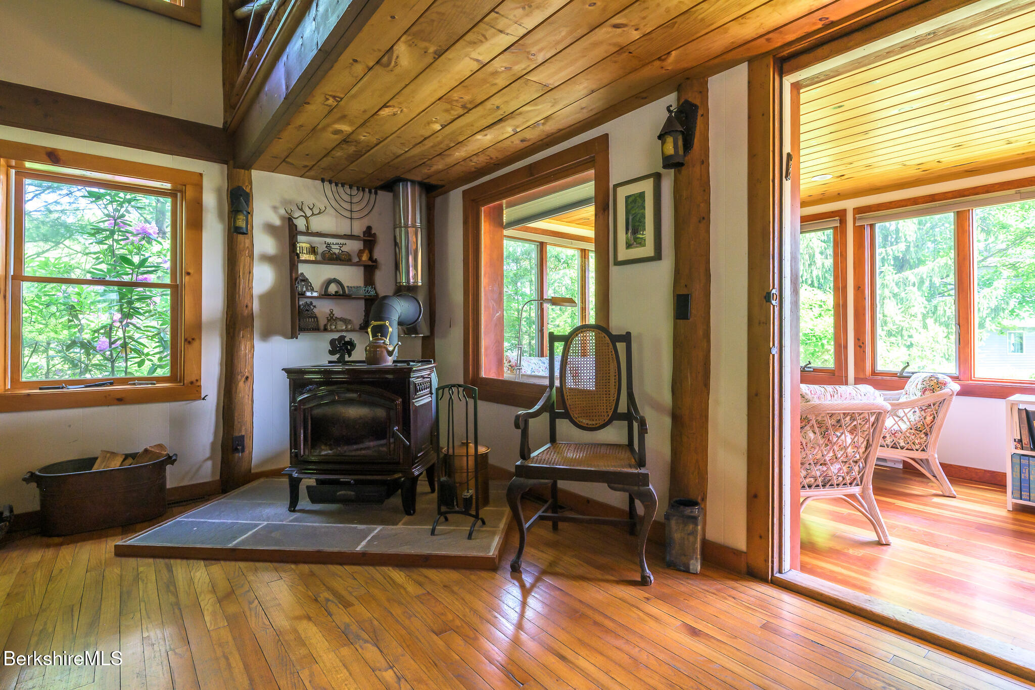 144 Shore Road Richmond, MA 01201 - Photo 27 of 44 Wood Stove to Sun Room