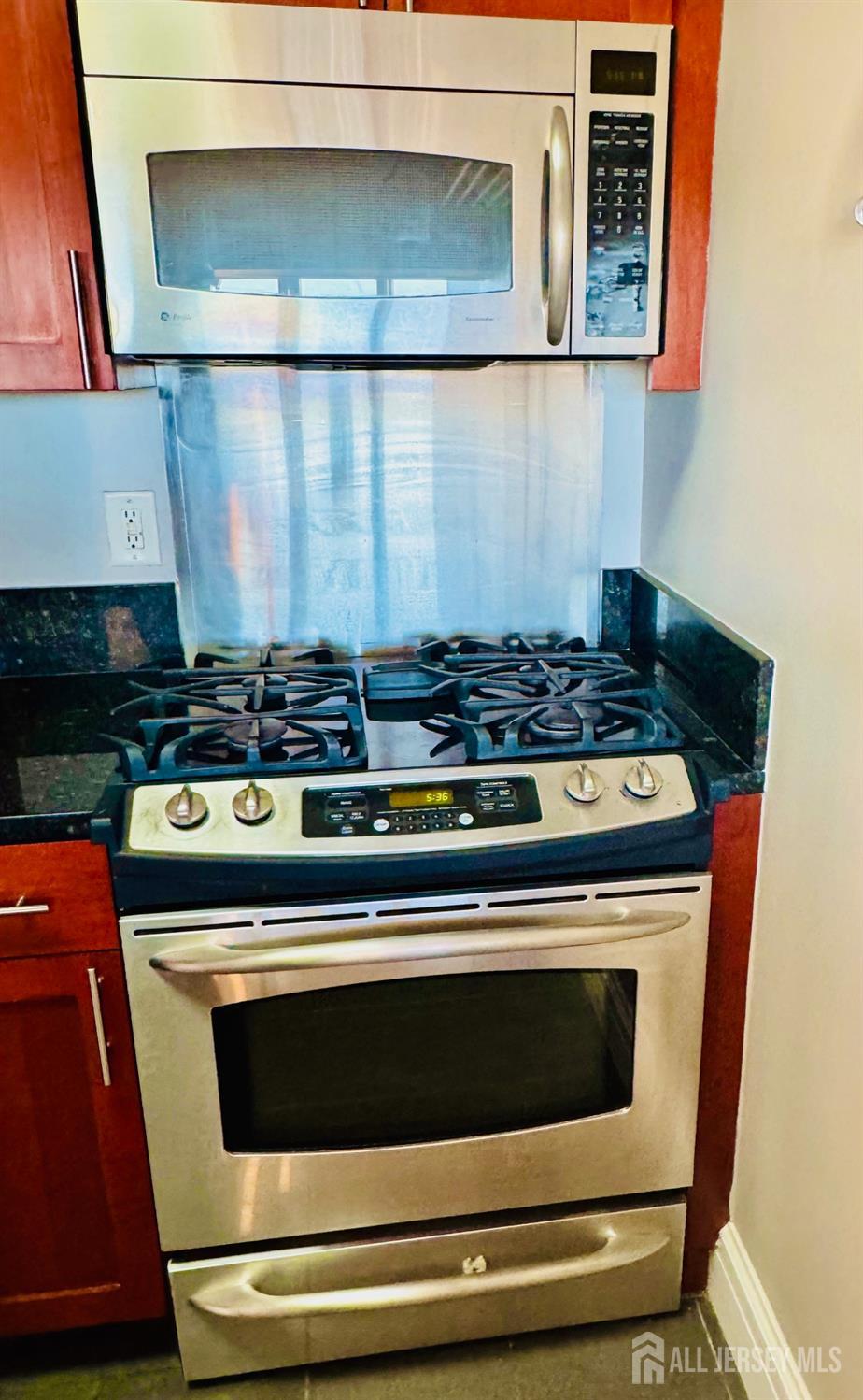 1 Spring Street, Unit 1806 New Brunswick, NJ 08901 - Photo 16 of 65 a stove top oven sitting inside of a kitchen