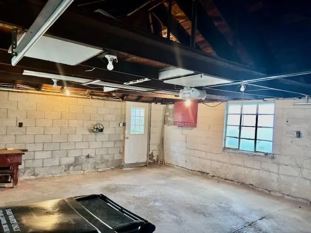 a view of a room with storage