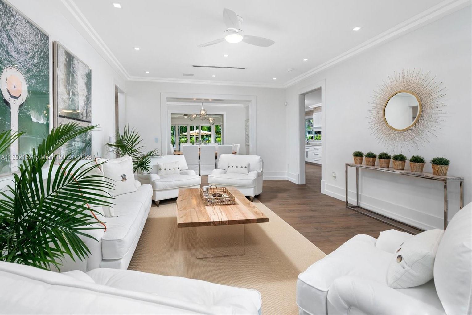 2575 Pine Tree Drive Miami Beach, FL 33140 - Photo 29 of 37 a living room with furniture and a large window