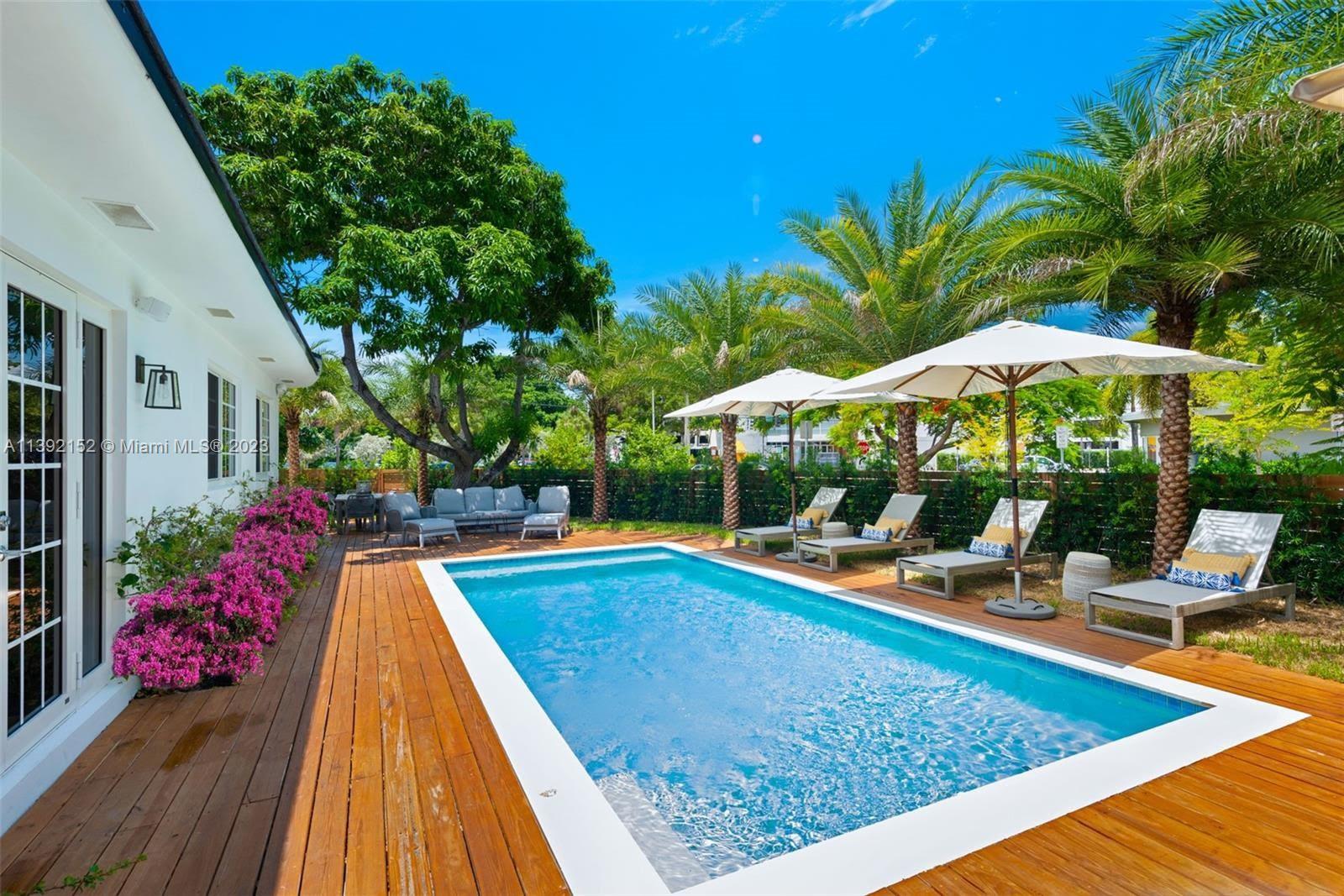 2575 Pine Tree Drive Miami Beach, FL 33140 - Photo 31 of 37 a view of swimming pool with sitting area
