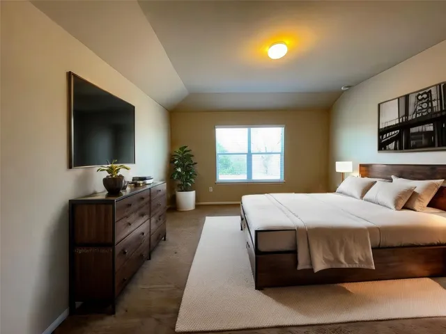 a bathroom with a double vanity sink a and mirror