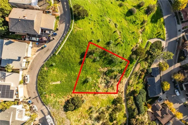 an aerial view of a residential houses