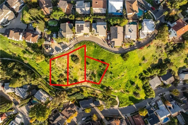 an aerial view of multiple house