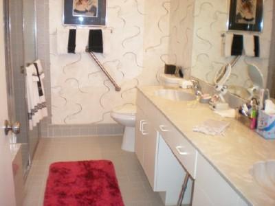 9998 Seacrest Circle, Unit B Boynton Beach, FL 33437 - Photo 17 of 23 a bathroom with a sink and a mirror