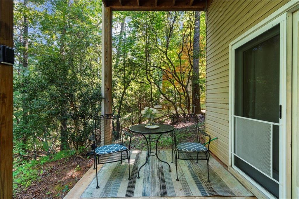 697 Zeppelin Strasse Helen, GA 30545 - Photo 36 of 41 a view of a deck with furniture and a yard