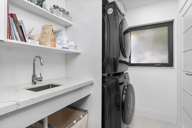 a view of a house with dining space and furniture