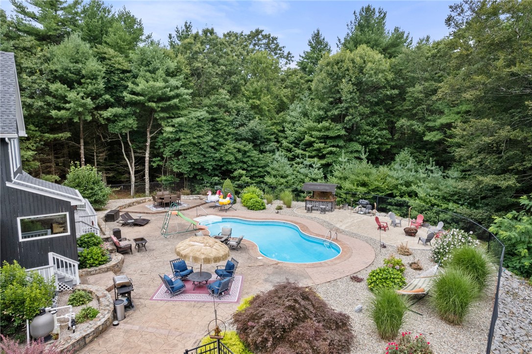 15 Gentry Farms Road Coventry, RI 02816 - Photo 39 of 50 Drone Picture of Rear Yard