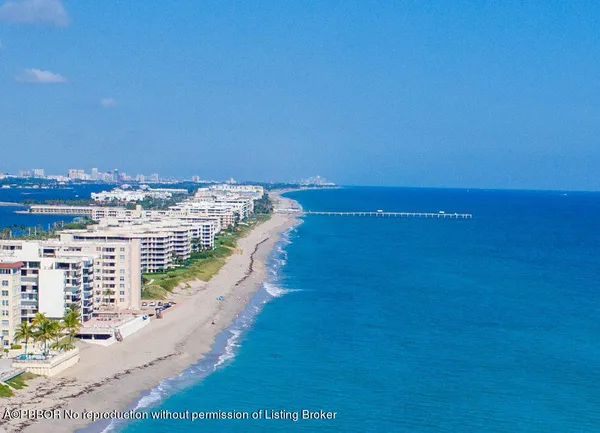 a view of residential space with ocean view