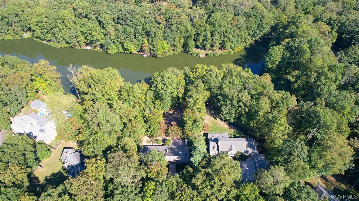 2831 West Brigstock Road Midlothian, VA 23113 - Photo 46 of 49 an aerial view of residential house with outdoor space and trees all around