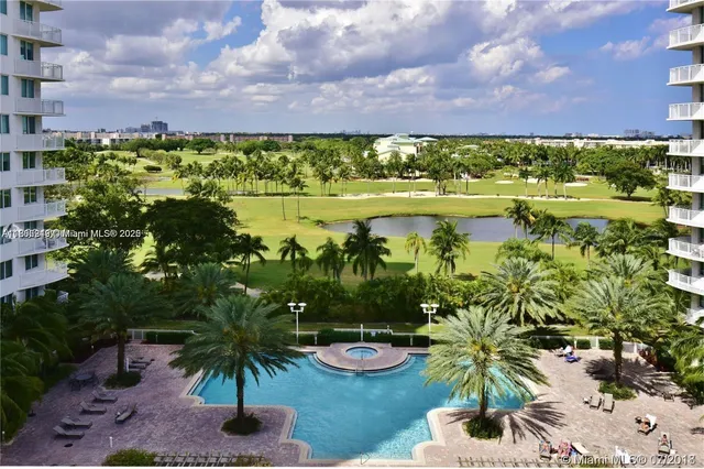 a view of a lake with a building in the back