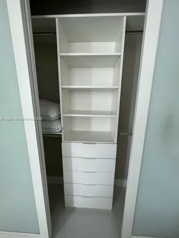 a close view of closet