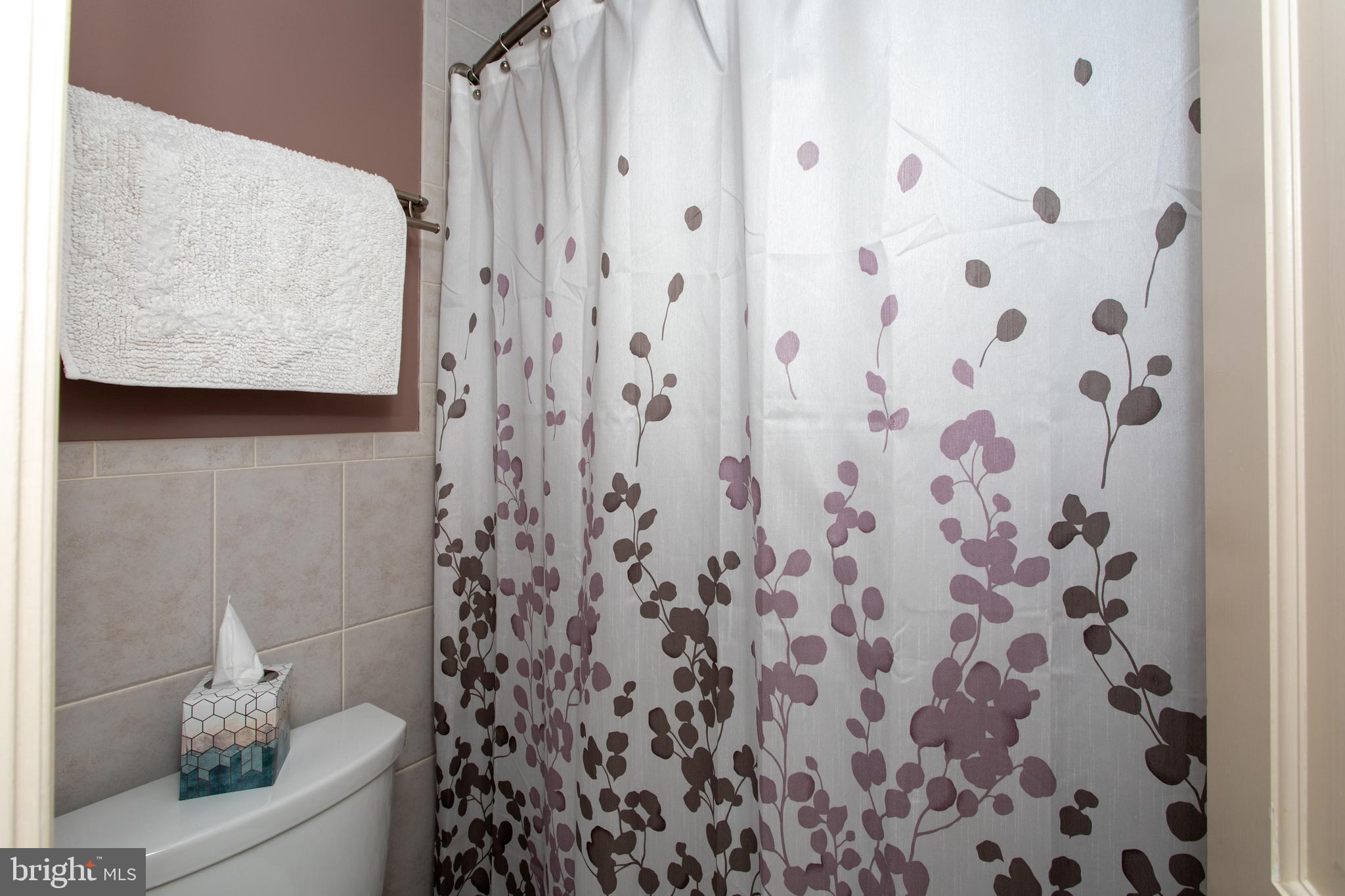 6901 Accokeek Road Brandywine, MD 20613 - Photo 48 of 82 a bathroom with a shower curtain and a toilet